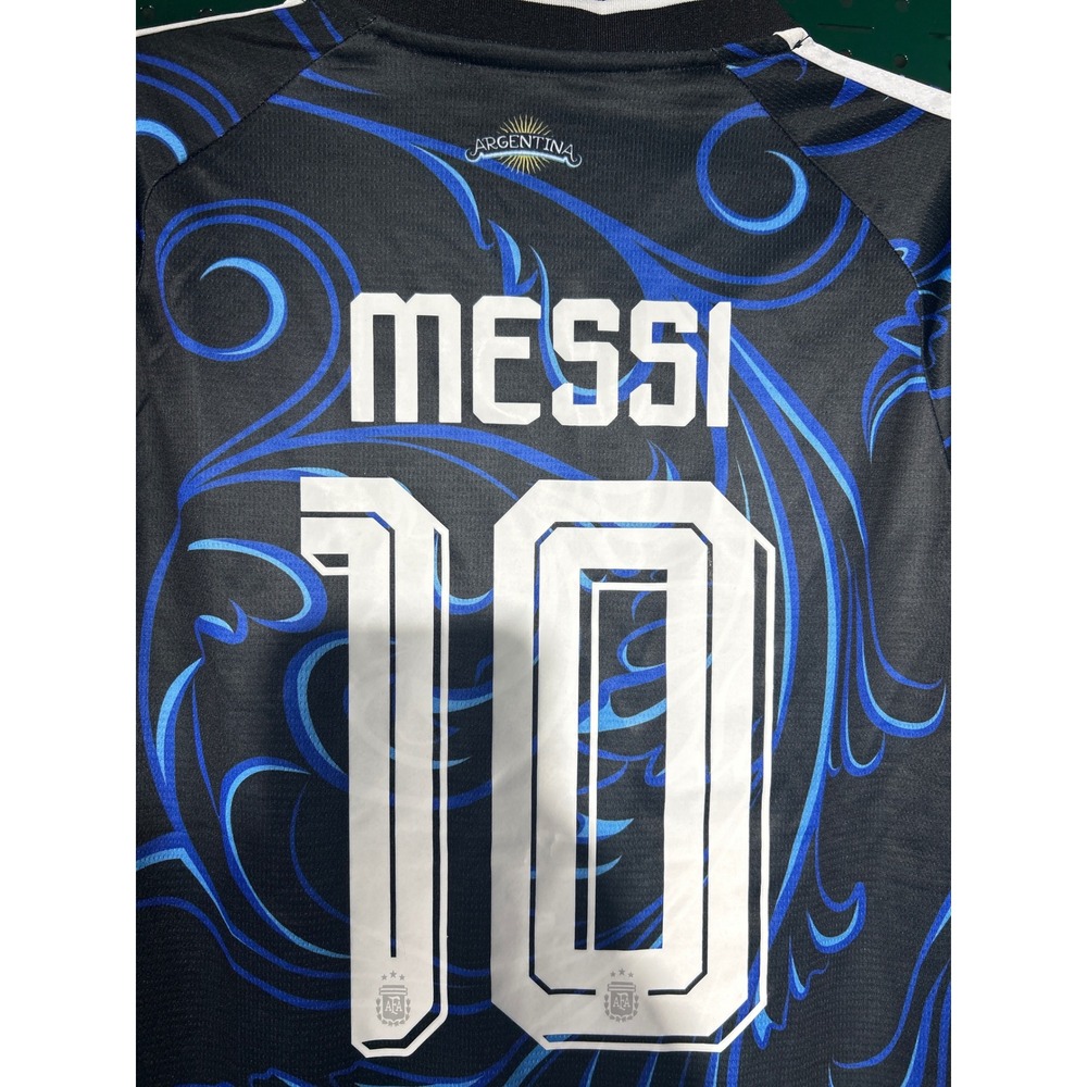 Argentina Messi 10 Jersey 2026 World Cup Champions Black Blue Filigree Mens S - Picture 6 of 7